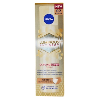 Nivea | Crema fluid corectoare 3in1 CC, SPF30, medium 40ml
