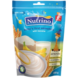 Nutrino | Cereale cu lapte primul gris cu banana 200g