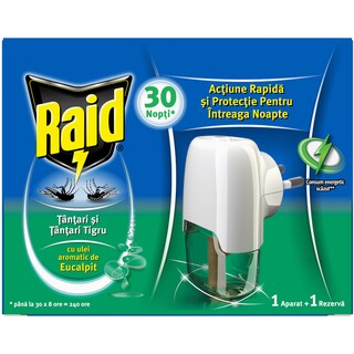 Raid | Aparat electric impotriva tantarilor, cu eucalipt 21ml