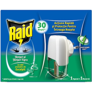 Raid | Aparat electric impotriva tantarilor, cu eucalipt 21ml