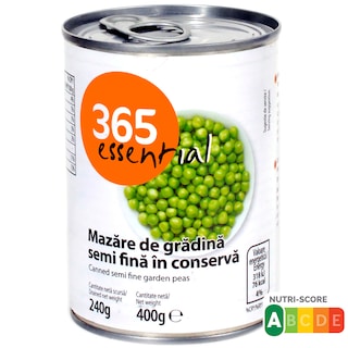 365 | Mazare de gradina semi fina in conserva 400g