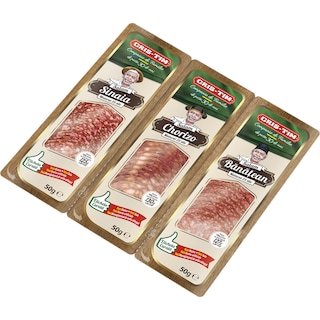 Cris-Tim | Trio-pack salam Sinaia, Chorizo, Banatean 150g