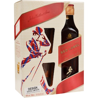 Johnnie Walker | Red Label | Whisky cu 2 pahare 0.7L