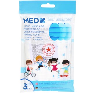 Medx | Masca de protectie pentru copii, de unica folosinta, 10 bucati