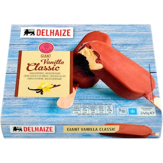 Delhaize | Inghetata Giant cu vanilie si ciocolata cu lapte 3x120ml