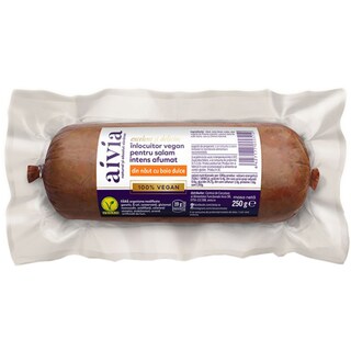 Aivia | Salam vegan intens afumat din naut cu boia dulce 250g