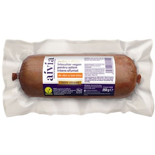Aivia | Salam vegan intens afumat din naut cu boia dulce 250g