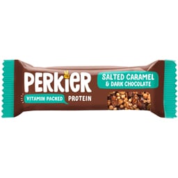 Baton proteic cu ciocolata neagra si caramel sarat 37g