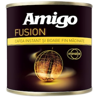 Amigo | Fusion | Cafea instant si boabe fin macinate  90g