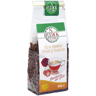 5 O'Clock | Ceai Rooibos cu capsuni si trandafiri 40g