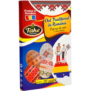 Take | Vopsea de oua si decoratiuni motive traditionale, 20 oua