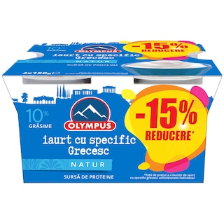 Olympus | Iaurt cu specific grecesc 10% grasime 4x150g