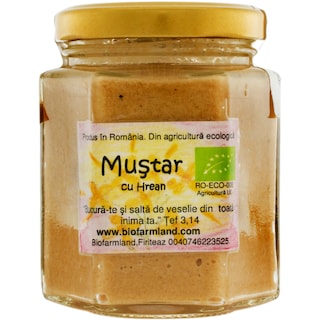 BioFarmland | Mustar bio cu hrean 200ml