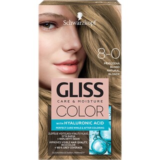 Gliss | Color | Vopsea de par permanenta Color 8-0 Blond Natural 143ml