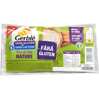 Gerble | Paine feliata fara gluten, lapte si lactoza  350g