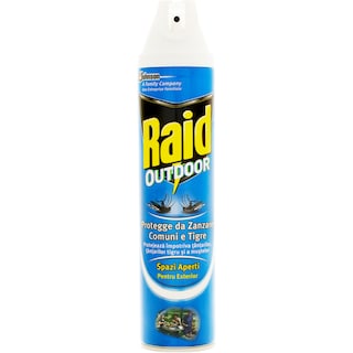 Raid | Spray impotriva tantarilor, a tantarilor tigru si a mustelor, pentru exterior 400ml