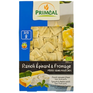 Primeal | Ravioli bio cu spanac si branza 250g