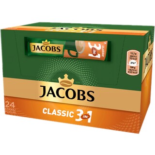 Jacobs | Cafea instant 3in1 clasic 24 plicuri 365g