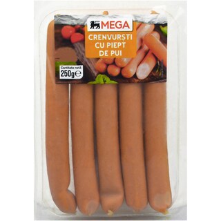MEGA | Crenvursti cu piept de pui 250g