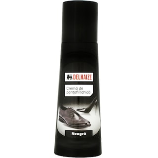 Delhaize | Crema de pantofi lichida neagra 75ml