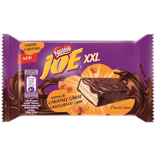 Joe | XXL | Napolitane cu crema de caramel sarat si ciocolata cu lapte 46g