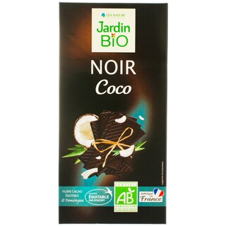 Jardin Bio' | Ciocolata bio neagra cu nuca de cocos 100g