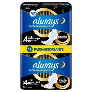 Always | Ultra | Absorbante Ultra Secure Night 12 bucati