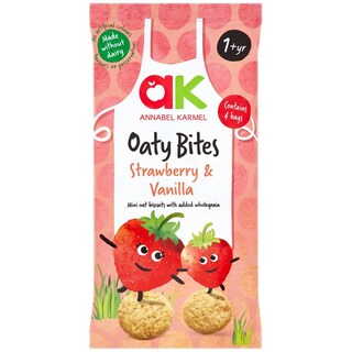 Annabel Karmel | Mini-biscuiti din ovaz cu adaos de cereale, cu capsuni si vanilie 80g