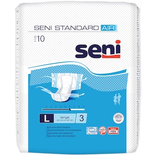 Seni | Standard Air | Scutece adulti marimea L, 10 bucati