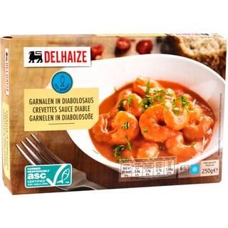 Delhaize | Creveti cruzi in sos Diablo 250g