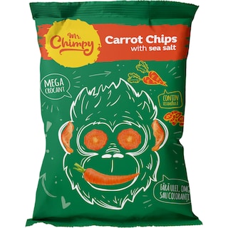 Mr. Chimpy | Chipsuri cu morcovi uscati cu sare de mare 30g