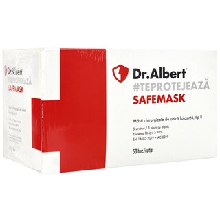 Dr Albert | Masti chirurgicale tip II pentru adulti, 50 bucati