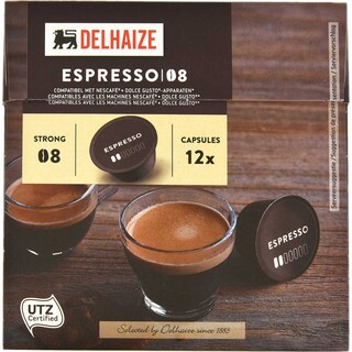 Delhaize | Cafea Espresso 08, 12 capsule