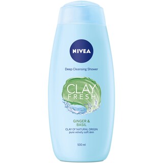 Nivea | Gel de dus Clay Fresh cu ghimbir si busuioc 500ml