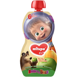 Milupa | Piure de mere, pere, Masha si Ursul 100g
