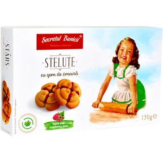 Secretul Bunicii | Stelute cu gem de zmeura 150g