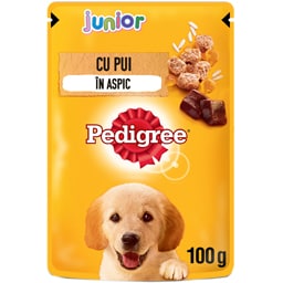 Hrana completa pentru catei Junior cu pui si orez 100g