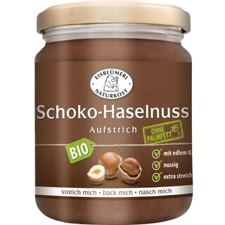 Eisblumerl Naturkost | Crema tartinabila de ciocolata cu alune eco fara ulei de palmier 250g