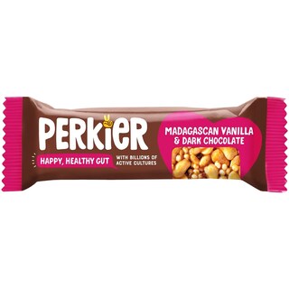 Perkier | Baton probiotic cu vanilie si ciocolata neagra 37g