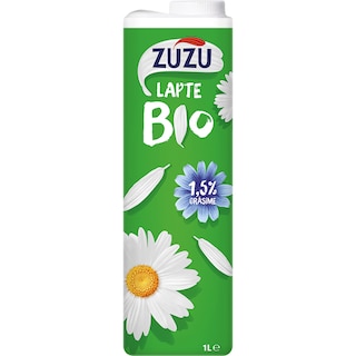 Zuzu | Lapte bio semidegresat 1.5% grasime 1L
