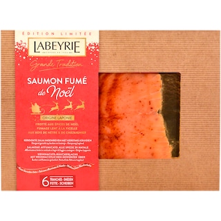 Labeyrie | Somon de Atlantic cu condimente de Craciun, afumat cu sfoara, cu lemn de fag si de castan 160g