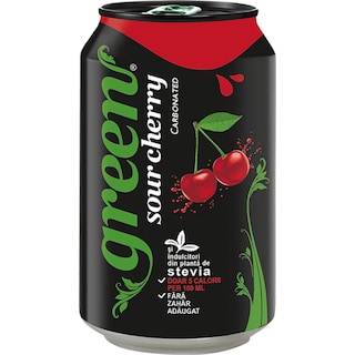 Green Cola | Bautura racoritoare carbogazoasa cu aroma de visine 330ml