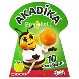 Acadele Propolis C mere verzi, 10 bucati