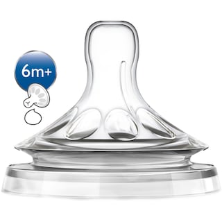 Avent | SCF65627 Tetine naturale pentru hrana consistenta pentru 6 luni 2 bucati