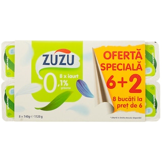 Zuzu | Iaurt cu 0.1% grasime 8x140g