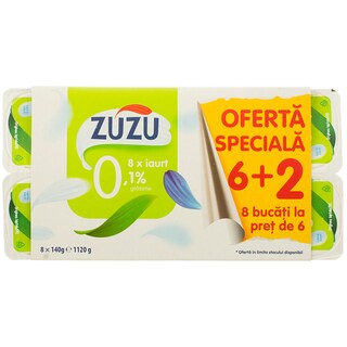 Zuzu | Iaurt cu 0.1% grasime 8x140g