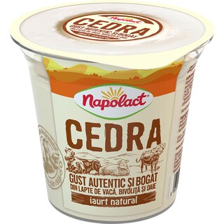 Napolact | Cedra | Iaurt din lapte de vaca, bivolita si oaie 6% grasime 300g