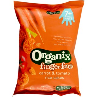 Organix | Rondele din orez expandat si morcovi 7+ eco 50g