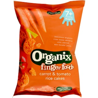 Organix | Rondele din orez expandat si morcovi 7+ eco 50g