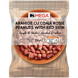 MEGA | Arahide cu coaja rosie, coapte si sarate 250g